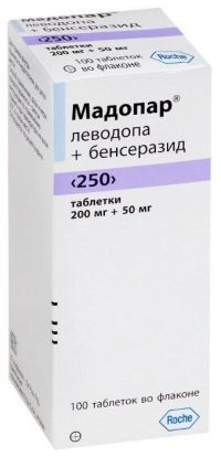 Мадопар 200мг+50мг таб. №100 (DELPHARM MILANO S.R.L./HOFFMANN-LA ROCHE LTD.)