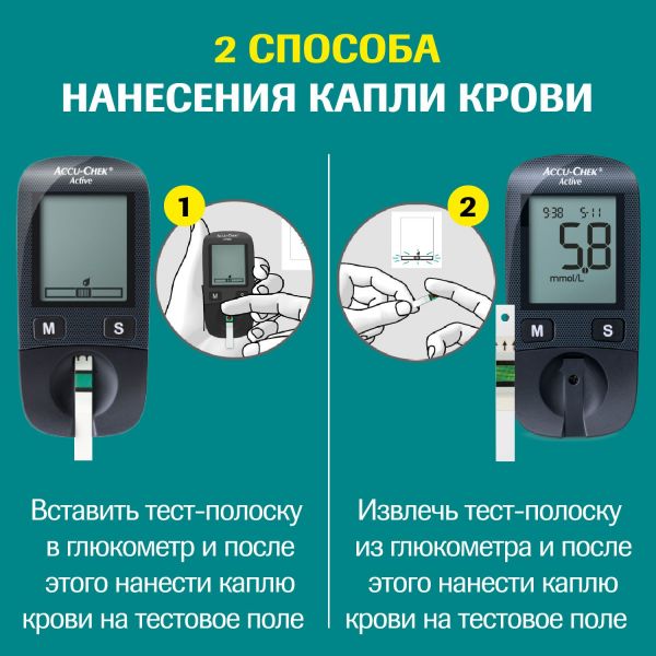 Тест-полоски акку-чек актив №100 /2х50/ (Roche diagnostics gmbh)