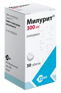 Милурит (аллопуринол) 300мг таб. №30 (EGIS PHARMACEUTICALS PLC_2)