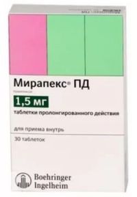 Мирапекс пд 1.5мг таб.пролонг. №30 (BOEHRINGER INGELHEIM PHARMA GMBH)