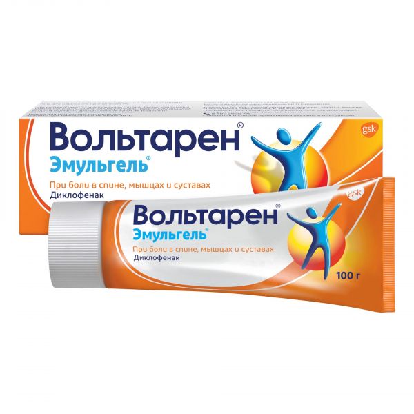 Вольтарен эмульгель 1% 100г гель д/пр.наружн. №1 туба (Gsk consumer health s.a.)