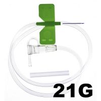 Игла-катетер бабочка 21g 0,8*19мм зеленый (SHANDONG ZIBO SHANCHUAN MEDICAL INSTRUMENT CO.,LTD)