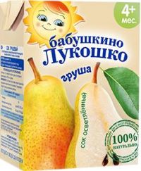 Бабушкино лукошко сок 200мл груша осветл. б/сахара (ФАУСТОВО ЗАВОД ДЕТСКОГО ПИТАНИЯ ООО)