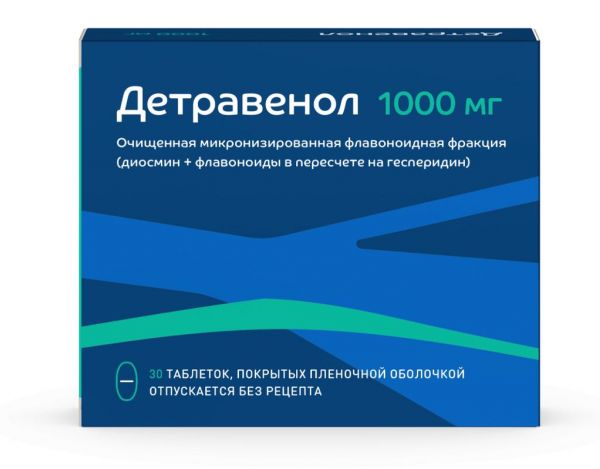 Детравенол 1000мг таб.п/об.пл. №30