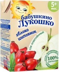 Бабушкино лукошко сок 200мл яблоко шиповник осветл. тетрапак (ФАУСТОВО ЗАВОД ДЕТСКОГО ПИТАНИЯ ООО)