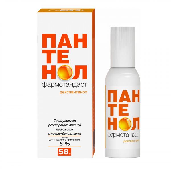 Пантенол пена-аэр.д/пр.наружн. 5% 58г бал.