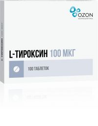 L-тироксин 100мкг таблетки  №100 (ОЗОН ООО)