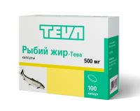 Рыбий жир-тева 500мг капс. №100 (TEVA PHARMACEUTICAL INDUSTRIES LTD.)