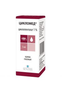 Цикломед 1% 5мл капли глазн. №1 фл.-кап. (SENTISS PHARMA PVT. LTD.)