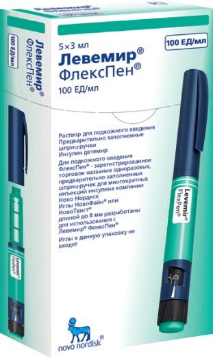 Левемир пенфилл 100ме/мл 3мл р-р д/ин.п/к. №5 картридж