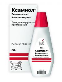 Ксамиол 30г гель д/пр.наружн. №1 фл.полим. (LEO PHARMACEUTICAL PRODUCTS A.S.)