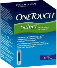 Тест-полоски onetouch селект №50 (LIFESCAN EUROPE A DIVISION OF CILAG GMBH INTERNATIONAL)