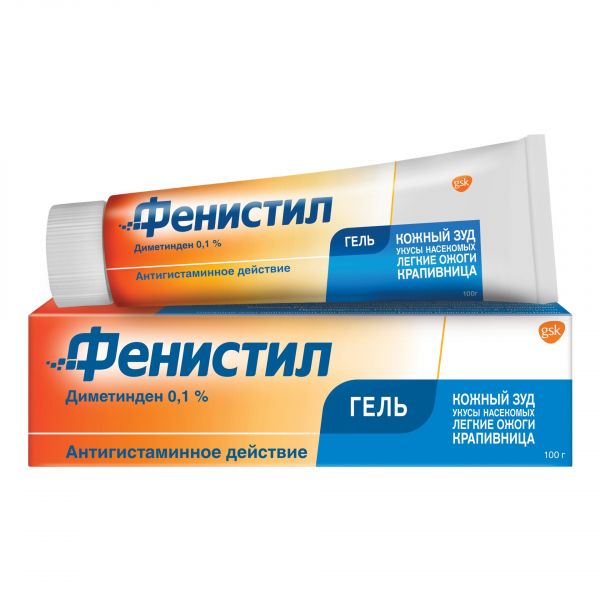 Фенистил 0,1% 100г гель д/пр.наружн. №1 туба (Novartis consumer health s.a.)