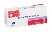 Лозартан-н 50мг+12,5мг таб.п/об.пл. №30 (КАНОНФАРМА ПРОДАКШН ЗАО)