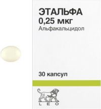 Этальфа 0.25мкг капс. №30 (LEO PHARMACEUTICAL PRODUCTS A.S.)