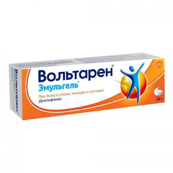 Вольтарен эмульгель 1% 20г гель д/пр.наружн. №1 туба (Novartis consumer health s.a.)