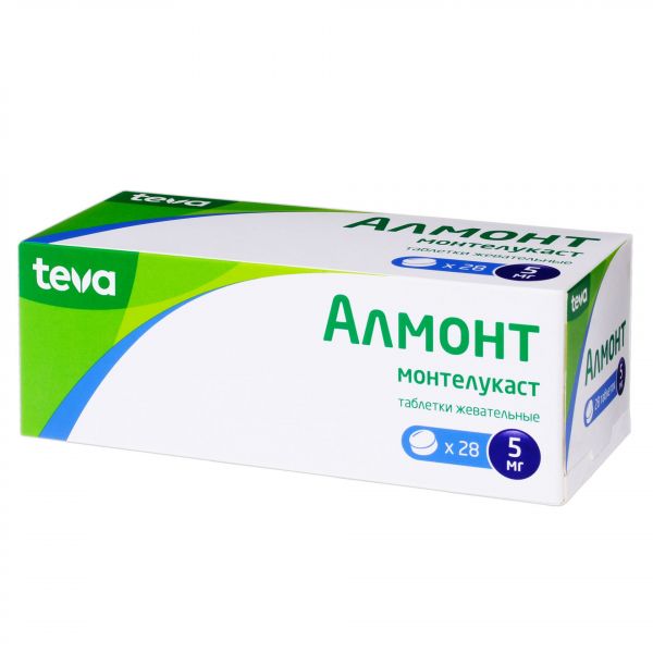 Алмонт 5мг таб.жев. №28 (Actavis ltd.)