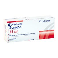 Эспиро 25мг таб.п/об.пл. №30 (POLPHARMA PHARMACEUTICAL WORKS S.A.)