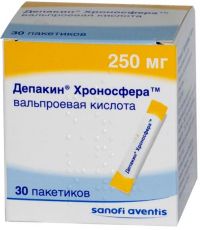 Депакин хроносфера 250мг гран.д/пр.внутр.пролонгирующие №30 пакетики (SANOFI-WINTHROP INDUSTRIE)