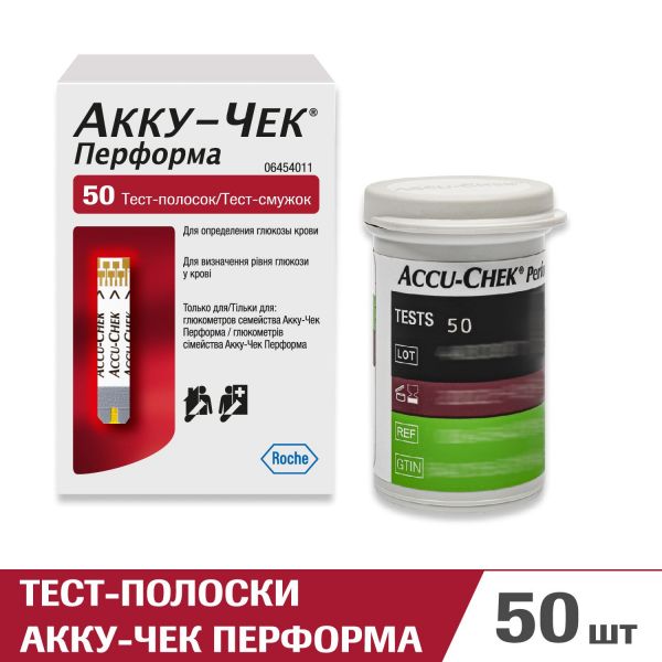 Тест-полоски акку-чек перформа №50 (Roche diagnostics gmbh)