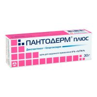 Пантодерм плюс 5%+0,776% 30г крем д/пр.наружн. №1 туба (АКРИХИН ХФК ОАО)