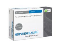 Норфлоксацин 400мг таб.п/об.пл. №20 (ОБОЛЕНСКОЕ ФАРМАЦЕВТИЧЕСКОЕ ПРЕДПРИЯТИЕ АО)