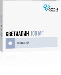 Кветиапин 100мг таб.п/об.пл. №60 (ОЗОН ООО)