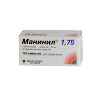 Манинил 1.75мг таб. №120 (BERLIN-CHEMIE AG/ MENARINI-VON HEYDEN GMBH)