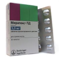 Мирапекс пд 3мг таб.пролонг. №30 (BOEHRINGER INGELHEIM PHARMA GMBH_2)