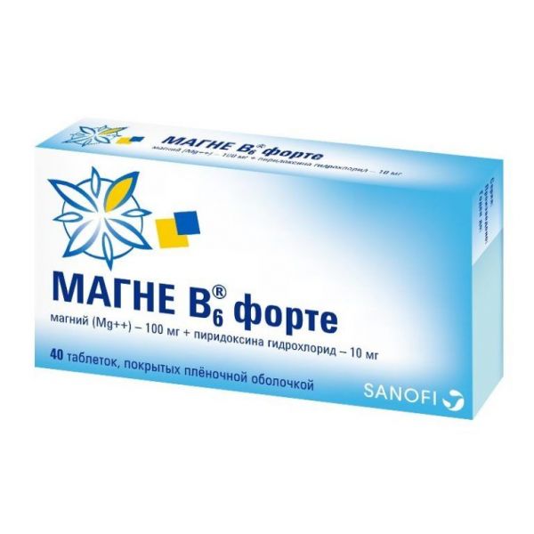 Магне b6 форте таб.п/об. №40