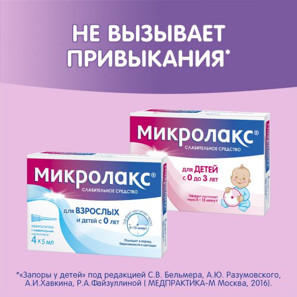 Микролакс 5мл р-р д/вв.рект. №4 микроклизма (Delpharm orleans)