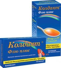 Колдакт флю плюс 60мл суспензия для приёма внутрь №1 флаконложк.мерн. (RANBAXY LABORATORIE LIMITED)