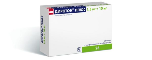 Диротон плюс 1,5мг+10мг капс.модиф.высв. №28