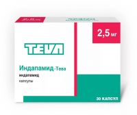 Индапамид-тева 2,5мг таб.п/об.пл. №30 (BALKANPHARMA-DUPNITZA AD)