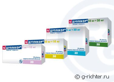 Дуплекор 10мг+10мг таб.п/об.пл. №30