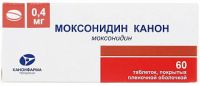 Моксонидин 0,4мг таб.п/об.пл. №60 (КАНОНФАРМА ПРОДАКШН ЗАО)