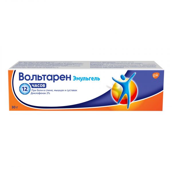 Вольтарен эмульгель 2% 30г гель д/пр.наружн. №1 туба (Gsk consumer health s.a.)