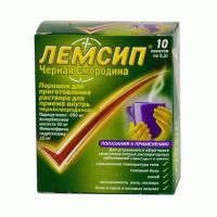 Лемсип 4.8г пор.д/р-ра д/пр.внутр. №10 пак.  ч.смород. (RECKITT BENCKISER HEALTHCARE LIMITED)