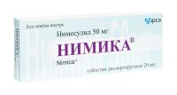 Нимика 50мг таб.дисп. №20 (IPCA LABORATORIES LTD.)