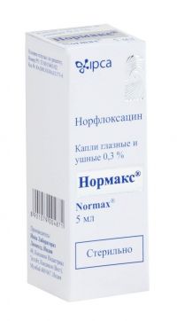 Нормакс 0.3% 5мл капли глазн.,ушн. №1 фл. (IPCA LABORATORIES LTD.)