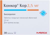 Конкор кор 2.5мг таб.п/об.пл. №30 (MERCK KGAA_2)