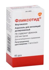 Фликсотид 250мкг/доза 60доз аэр.д/инг. №1 ингалятор доз. (GLAXO WELLCOME S.A.)