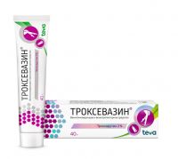 Троксевазин 2% 40г гель д/пр.наружн. №1 туба (BALKANPHARMA AD)