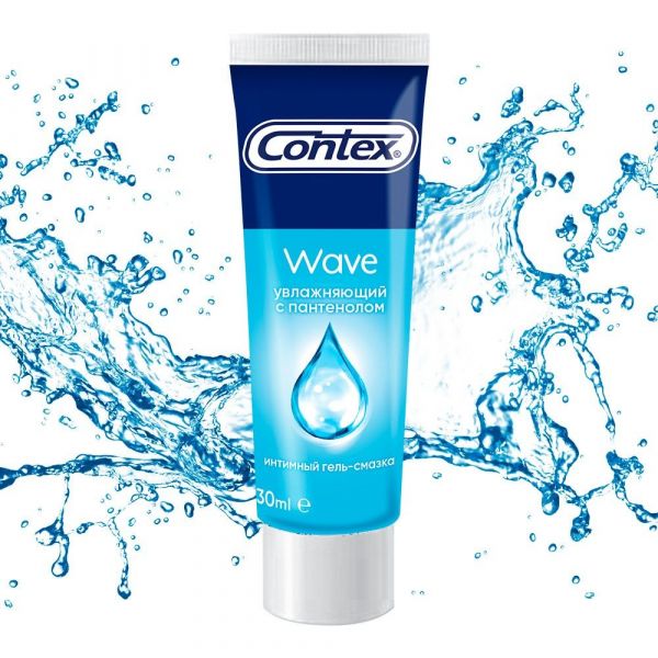 Гель смазка contex 30мл wave увлажняющ.