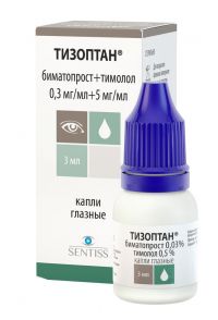 Тизоптан 0,3мг/мл+5мг/мл 3мл капли глазн. фл. (SENTISS PHARMA PVT. LTD.)