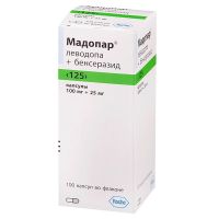 Мадопар 100мг+25мг капс. №100 (DELPHARM MILANO S.R.L./HOFFMANN-LA ROCHE LTD.)