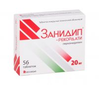 Занидип-рекордати 20мг таб.п/об.пл. №56 (RECORDATI INDUSTRIA CHIMICA & FARMACEUTICA S.P.A.)