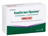 Комбоглиз пролонг 1000мг+5мг таб.п/об.пл.модиф.высв. №28 (BRISTOL-MYERS SQUIBB COMPANY)