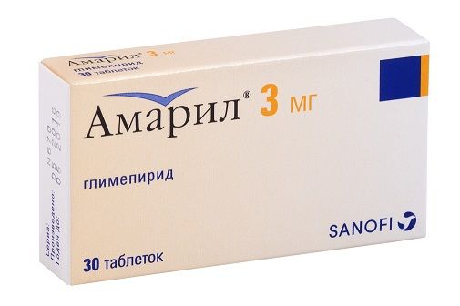 Амарил 3мг таблетки  №30 (Sanofi-aventis s.p.a.)