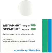 Депакин энтерик 300мг таб.п/об.киш/раств. №100 (SANOFI-WINTHROP INDUSTRIE)